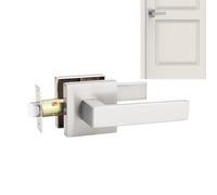 Maniglia moderna per la privacy, pomello per porta privacy, meccanismo di bloccaggio resistente, pomello moderno per porta interna, design a piatta commutabile per installazioni sia a destra che