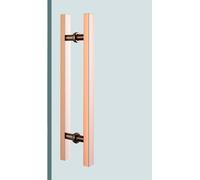 Maniglia moderna per porta quadrata in vetro, resistente, per esterni, fienili, uffici, negozi - Il design push pull migliora l'accessibilità