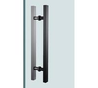 Maniglia moderna per porta quadrata in vetro, resistente, per esterni, fienili, uffici, negozi - Il design push pull migliora l'accessibilità