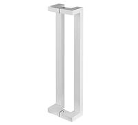 Maniglia moderna per porta scorrevole in acciaio inox, maniglia per porta scorrevole in vetro, 60 80 120 150 cm, design push pull su 2 lati, finitura bianco crema, perfetta per docce e interni