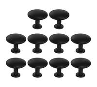 Maniglia Nera a Foro Singolo 14 MM 10 Pezzi, per Cassetti e Armadi | Lega di Alluminio, Finitura Nera Resistente, Stile Moderno Minimalista, per Camere, Vanità e Rifacimenti Mobili