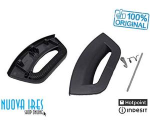 MANIGLIA OBLO COMPLETA LAVATRICE ARISTON INDESIT POLAR WHITE FUTURA ORIGINALE