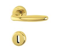 MANIGLIA OTTONE PER PORTE HOPPE MOD. ROISSY CON ROSETTA (23585)