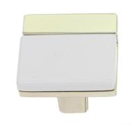 Maniglia per armadio da cucina in lega di zinco in metallo con installazione sicura a vite, design a due colori e finitura resistente allo sbiadimento, adatta per cassetti, porte e cassettiere (A)