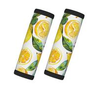 Maniglia per bagagli colorata Limone Avvolgere 2 PZ Estate Frutta Valigia Maniglia Copertura con Identificatori Morbido Neoprene Valigia Grip Wrap Accessori da Viaggio