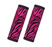 Maniglia per bagagli con stampa zebrata rosa, 2 pezzi, copertura astratta per maniglia della valigia con identificatori in morbido neoprene per valigia, accessori da viaggio