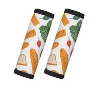 Maniglia per bagagli per pane vegetale, 2 pezzi, copertura per maniglia della valigia con identificatori in morbido neoprene per valigia, accessori da viaggio