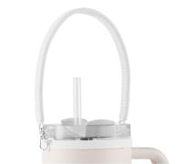 Maniglia per Bottiglia Acqua per Stanley, Tracolla in Silicone per Bottiglia d'Acqua Tracolla Portatile per Bottiglia d'Acqua Accessori per Maggior Parte Tazze 8-40 Once (Bianco)