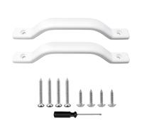 Maniglia per camper per porta, in ABS, 244 x 25 mm, 2 maniglie per grab automotive | White Step Rails Body Parts with Mounting Hardware for Camping Car Golf Cart Trailer Boat Bathroom Stairwell Safety