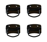 Maniglia per casse con bloccaggio, manico pieghevole, manico per cassapanche, massiccio, con viti, in acciaio nero, 100 x 70 mm (4 pezzi)