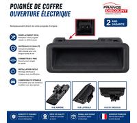 Maniglia Per Cofano Bauliera Posteriore Per BMW E60 E90 E91 OE 51247118158 Nero
