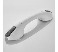 Maniglia per doccia con presa sicura, 43,2 cm, accessori da bagno non richiedono foratura, senza attrezzi e sono staccabili, adatti per anziani e disabili (grigio, 1 pezzo)