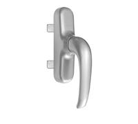 Maniglia per finestra a battente o a battente | Mango Cremonese | Serie europea | Colore Argento | Apertura interna verso il lato sinistro