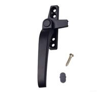 Maniglia per finestra con serratura in lega di zinco con struttura resistente alla ruggine e copertura decorativa con vite (sinistra nera)