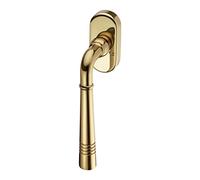 Maniglia per finestra FREJA ottone lucido Finestra oliva su rosa ovale Raccordo per finestra Vintage con materiale di fissaggio di Sotech