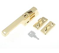 Maniglia Per Finestra Yale P115PB Bloccabile Finitura Ottone Lucido YALP115PB