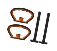 Maniglia per Kettlebell, Impugnatura Portatile Multifunzione per Kettlebell Ghisa, Pesi da Palestra, Viaggio, Borsa da Palestra- Nero 2 Maniglia 2 Asta