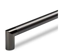 Maniglia per mobili SCHÜCO ALU COMPETENCE Arnold Ø 16 mm maniglia a spinta BA 320 mm zigrinata canna di fucile/base nero cromo BA 320 mm