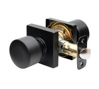 Maniglia per porta a rosetta quadrata Copper Creek Metro Passage Function in nero