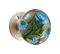 Maniglia per porta a sfera in resina, design a tema artistico, robusta base in metallo, impugnatura liscia per decorazione domestica, trasparente, per cassetti