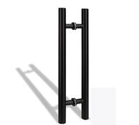 Maniglia per porta a tubo tondo in acciaio inox, maniglia scorrevole a doppio lato, per porte in vetro e legno