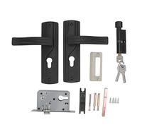 Maniglia per Porta Anteriore e Esterna con Serratura a Leva Set Combinato con Chiavi Uguali in Acciaio al Manganese e Cuscinetto Silenzioso