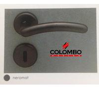 MANIGLIA PER PORTA COLOMBO DESIGN SIRIO CD11R NEROMAT PER PORTE INTERNE IN LEGNO