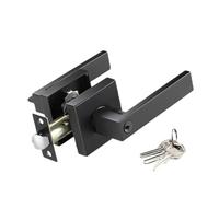 Maniglia per porta con serratura | 3 barre moderna maniglia per porta a tre barre - serratura per porta privacy maniglia esterna serratura quadrata silenziosa per camera da letto bagno porta