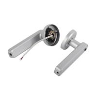 Maniglia per Porta con Serratura a Impronta Digitale, Sblocco Biometrico, Password e Chiave, Lega di Zinco, 50 Impronte, Chiusura Automatica, per Porte 30-60mm