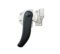 Maniglia per porta convessa alta e bassa, in acciaio inox, per uso industriale, resistente, a forma di S, con guarnizione rotante, 1 pezzo (sinistra)