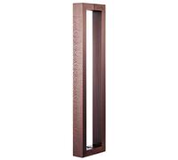 Maniglia per porta da fienile in acciaio inox resistente, design rettangolare in bronzo rustico, per uso interno ed esterno, 60 cm
