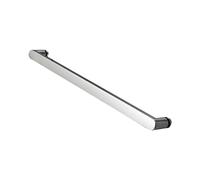 Maniglia per porta del bagno in acciaio inossidabile, maniglia interna per doccia e doccia cromata lucida per porta laterale singola, spingere e tirare con accessori (dimensioni: 600 mm-630 mm)
