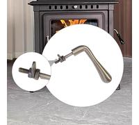 Maniglia per porta del camino da 12 cm, ferramenta per stufa in acciaio