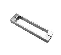 Maniglia per porta della doccia quadrata in vetro cromato resistente, 190 mm da foro a foro centrale, lunga 225 mm, resistente, 1 pezzo, adatta per box doccia, cabina doccia