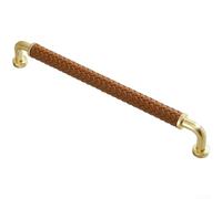 Maniglia per porta dell'armadio in lega di zinco resistente, finitura in pelle, elegante, a forma di barra, installazione nascosta, disponibile in diversi colori, 11 cm, 14,3 cm, 20,7 cm, compatibile