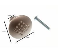 Maniglia Per Porta Di Armadietto Da Cucina Doppia Dimple Cromata 32Mm + Viti