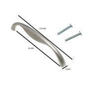 Maniglia Per Porta Di Armadietto Da Cucina Pesante D Cromata 96mm + Viti