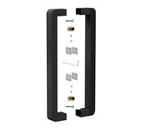 Maniglia per porta di fienile in acciaio inox, design moderno a tubo quadrato, double-face, per vetro doccia, ingresso push-pull, uso ufficio e negozio