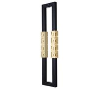 Maniglia per porta di fienile nera di alta qualità, 150 cm, barra di spinta per porte di ingresso in vetro e legno, accessori completi inclusi, ideale per uso interno/esterno