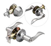 Maniglia per porta d'ingresso Berlin Modisch (per ufficio e porta d'ingresso) reversibile per lato destro e sinistro e un set di chiavistelli a c