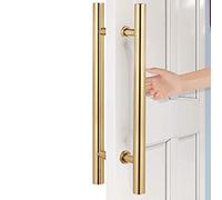 Maniglia per porta d'ingresso, design contemporaneo in acciaio inossidabile, design a spinta o tira per porte di fienili, porte della doccia, porte in vetro, hardware durevole ed elegante