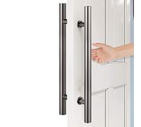 Maniglia per porta d'ingresso, design contemporaneo in acciaio inossidabile, design a spinta o tira per porte di fienili, porte della doccia, porte in vetro, hardware durevole ed elegante