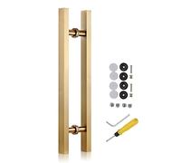 Maniglia per porta d'ingresso Oro, Maniglia per porta scorrevole in acciaio resistente per fienile Cancello in vetro Maniglie per porte interne della cucina e della doccia (Lunghezza 50 cm (20 pollici