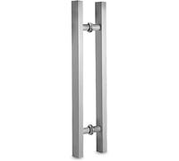 Maniglia per porta dorata, maniglia per porta di fienile di alta qualità per porte scorrevoli interne/esterne, barra per vasca da bagno/doccia, resistente, design quadrato, 80 cm/31 (stile 2)