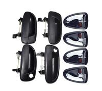 Maniglia per porta esterna 8 pezzi/regolazione per Hyundai Accent 1.5L 1.6L 2000-2006 Maniglia per porta esterna e interna anteriore posteriore sinistra destra conducente passeggero nero/cromo (Chrome