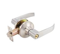 Maniglia per porta, in acciaio inox, con 3 chiavi, per casa, ufficio, camera da letto, bagno (argento)