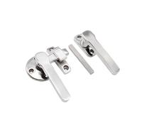 Maniglia per porta in acciaio inox con fibbia a doppia apertura, interno ed esterno, serratura per porta a vapore spessa e robusta per forno, 1 pezzi (doppia apertura destra)
