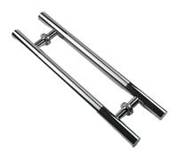 Maniglia per porta in acciaio inox, con meccanismo push-pull per vetro, legno, porte doccia in casa, hotel, ufficio, negozio
