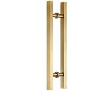 Maniglia per porta in acciaio inox, per interni in vetro da ufficio, color oro, extra lunga, per cancello doppio lato, per dispensa e doccia, decorazione per porta francese (80 cm)