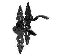 Maniglia per porta in ferro battuto, 90 cilindri, colore nero